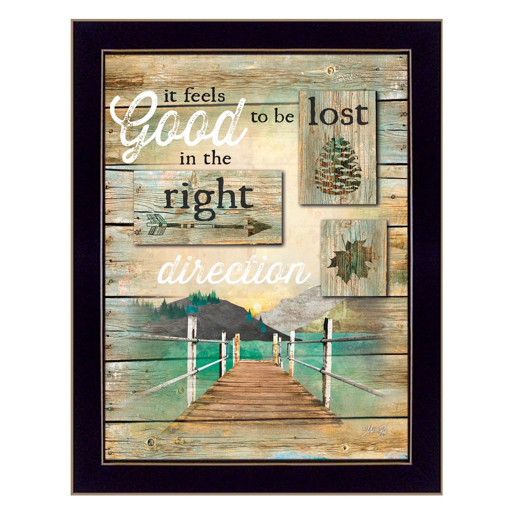 Go to the Lake Black Framed Print Wall Art HomeRoots