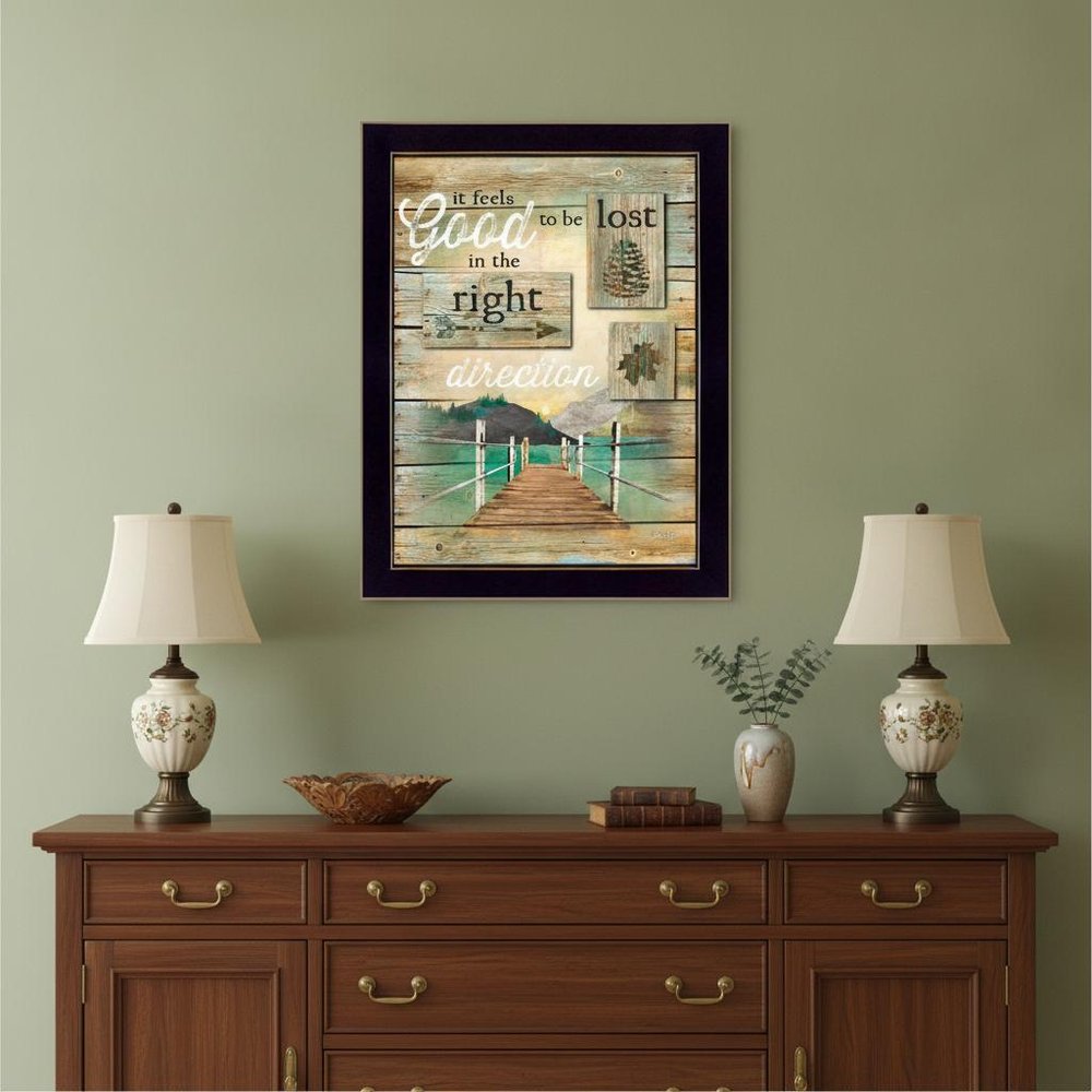 Go to the Lake Black Framed Print Wall Art HomeRoots