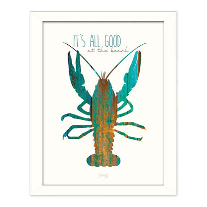 Its All Good at the Beach White Framed Print Wall Art HomeRoots