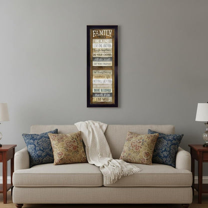 Family Rules Shutter 1 Black Framed Print Wall Art HomeRoots