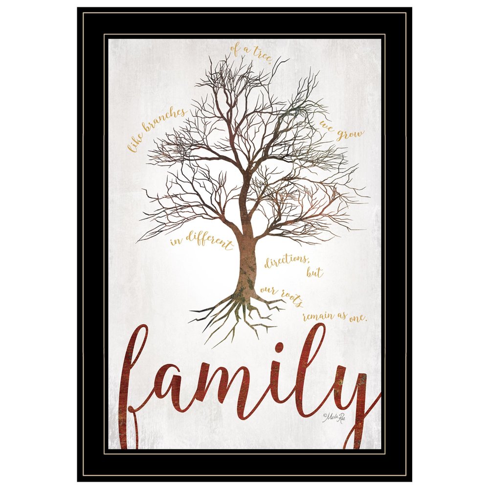 Family Tree 2 Black Framed Print Wall Art HomeRoots