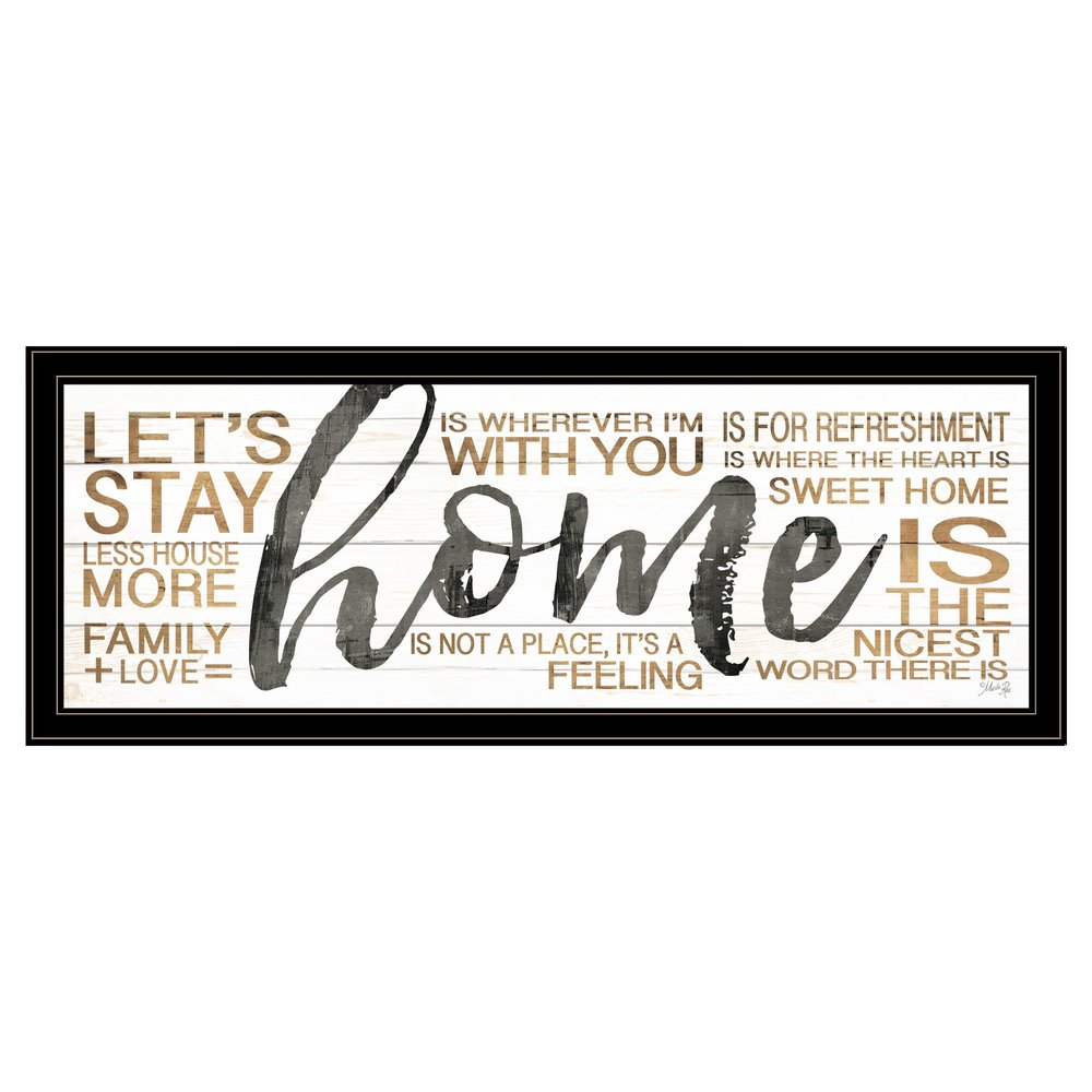 Home 4 Black Framed Print Wall Art — view 1