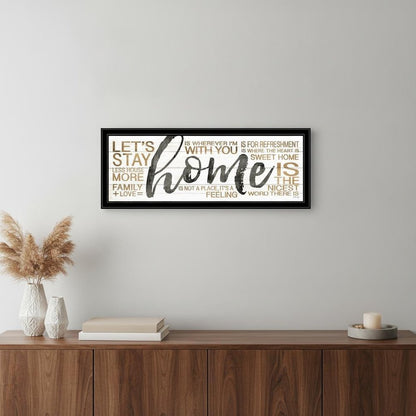 Home 4 Black Framed Print Wall Art HomeRoots