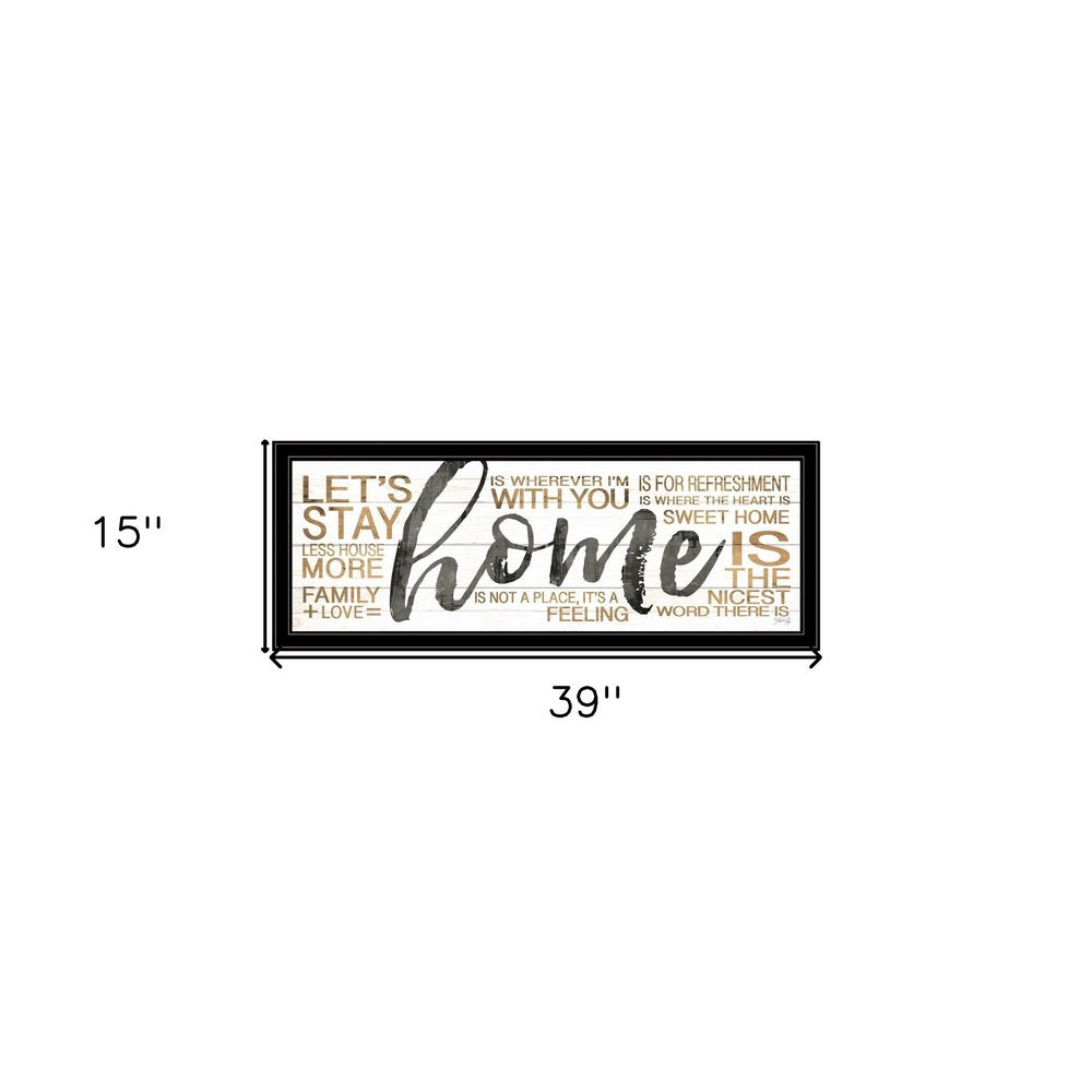 Home 4 Black Framed Print Wall Art HomeRoots