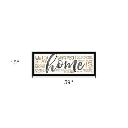 Home 4 Black Framed Print Wall Art HomeRoots