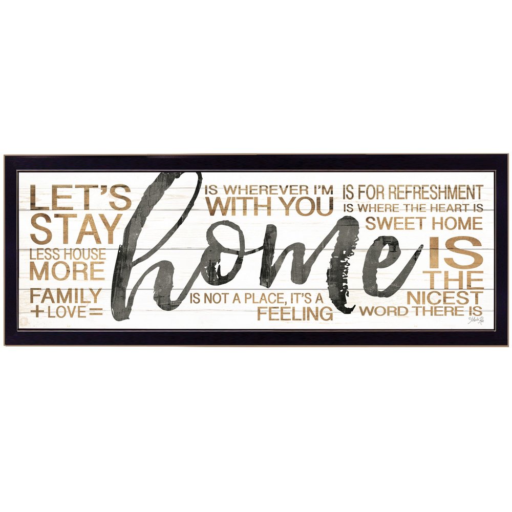 Home 5 Black Framed Print Wall Art HomeRoots