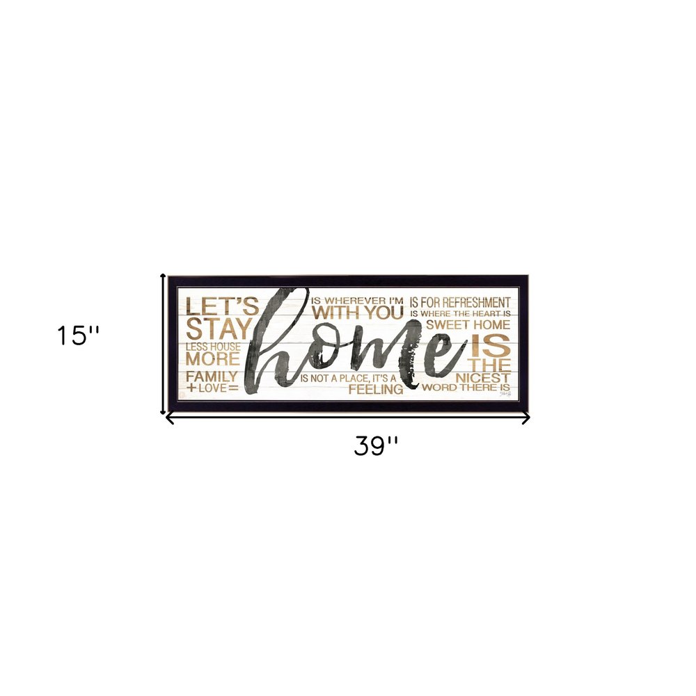 Home 5 Black Framed Print Wall Art HomeRoots