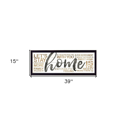 Home 5 Black Framed Print Wall Art HomeRoots