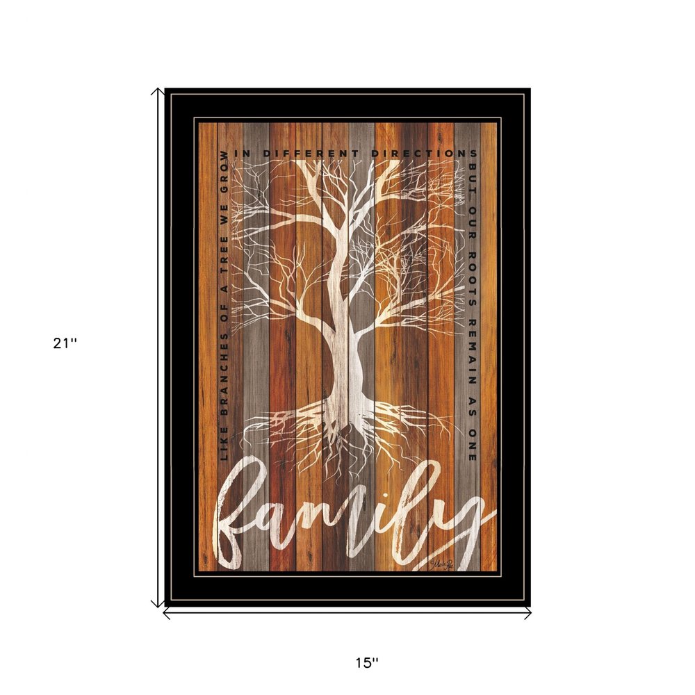 Family Roots 2 Black Framed Print Wall Art — view 3