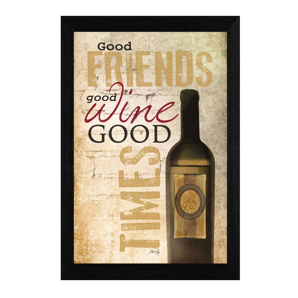 Good Wine 1 Black Framed Print Wall Art HomeRoots