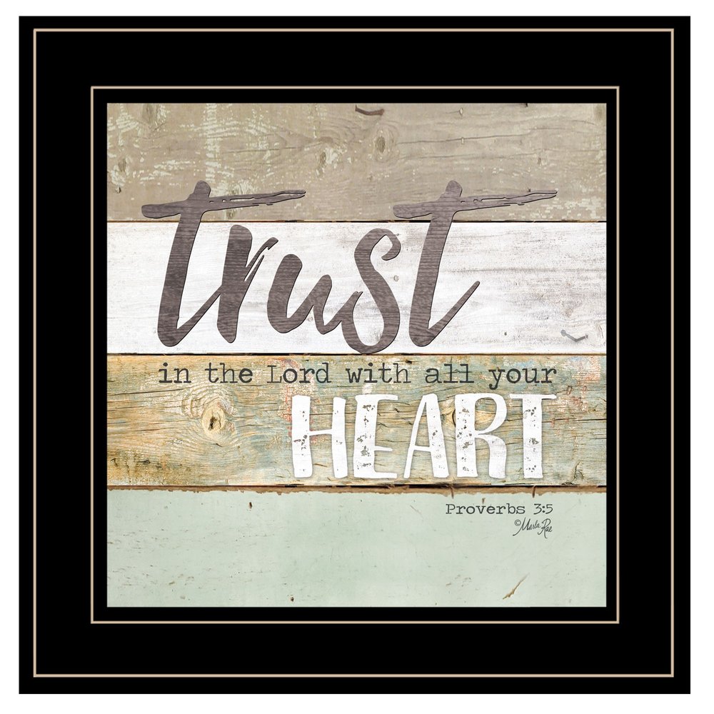 Trust in the Lord 2 Black Framed Print Wall Art — view 1