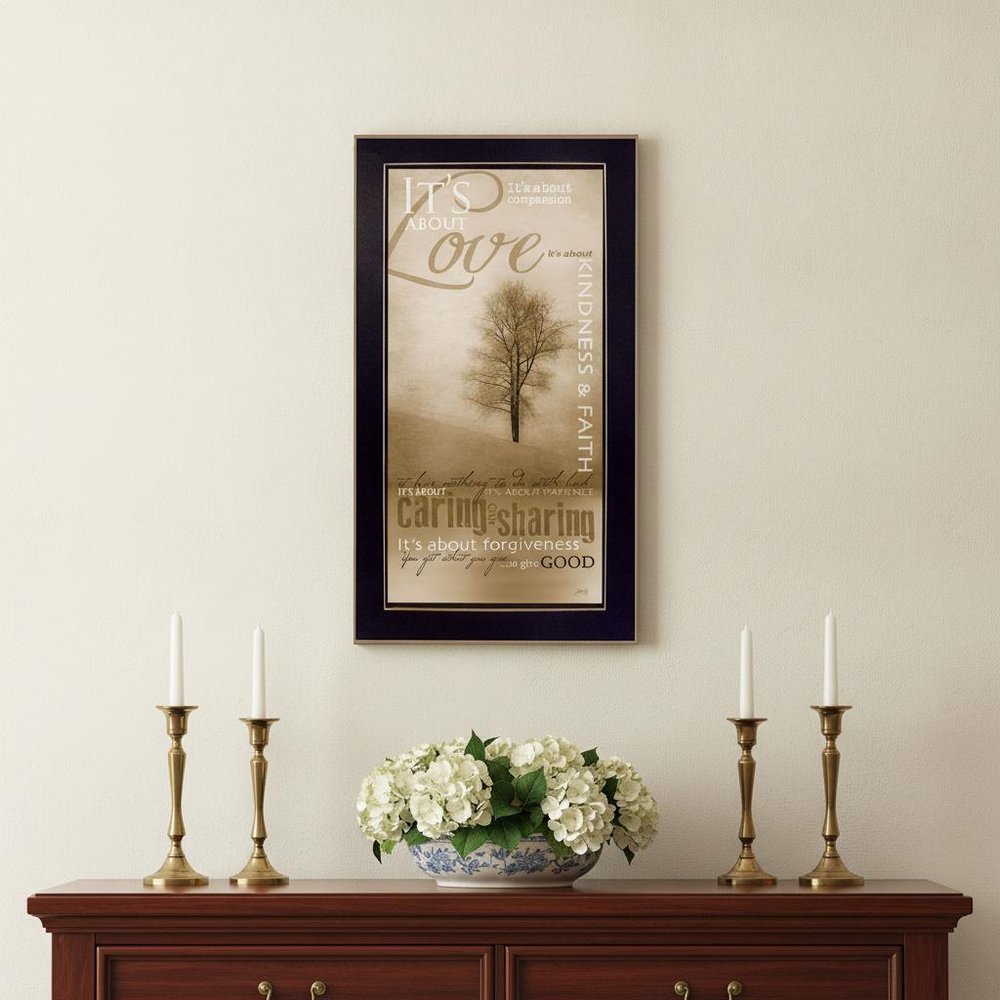Its About Love 3 Black Framed Print Wall Art HomeRoots