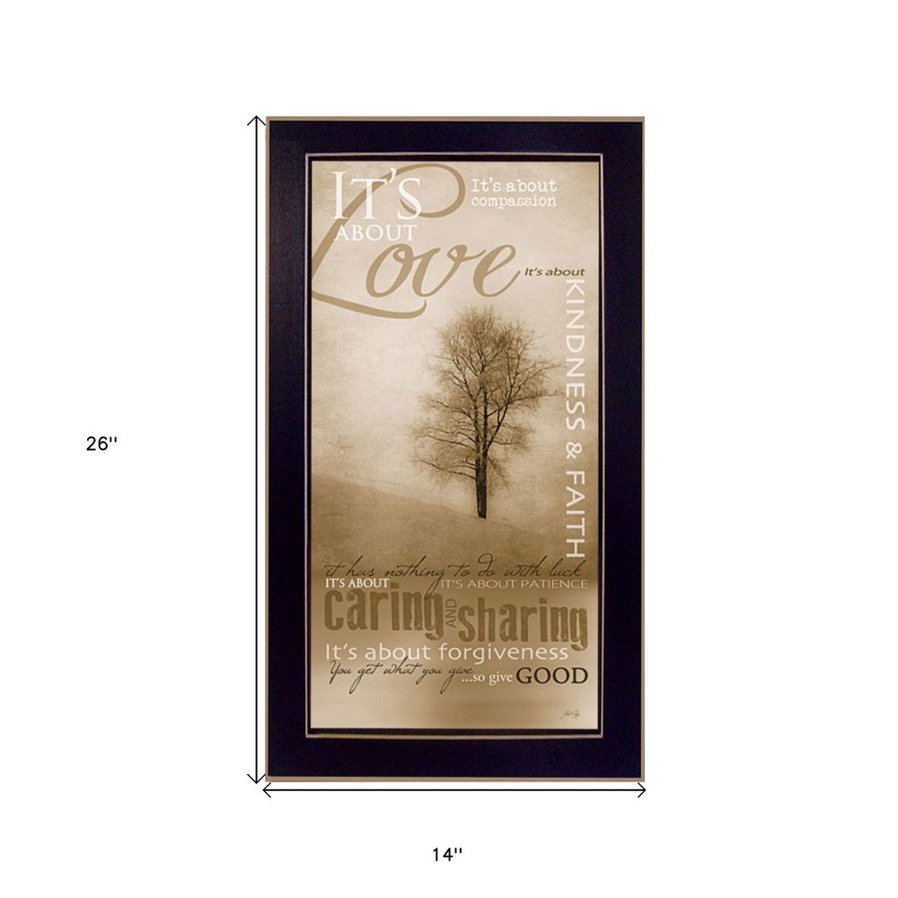 Its About Love 3 Black Framed Print Wall Art — view 3