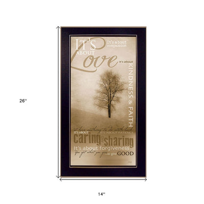 Its About Love 3 Black Framed Print Wall Art HomeRoots