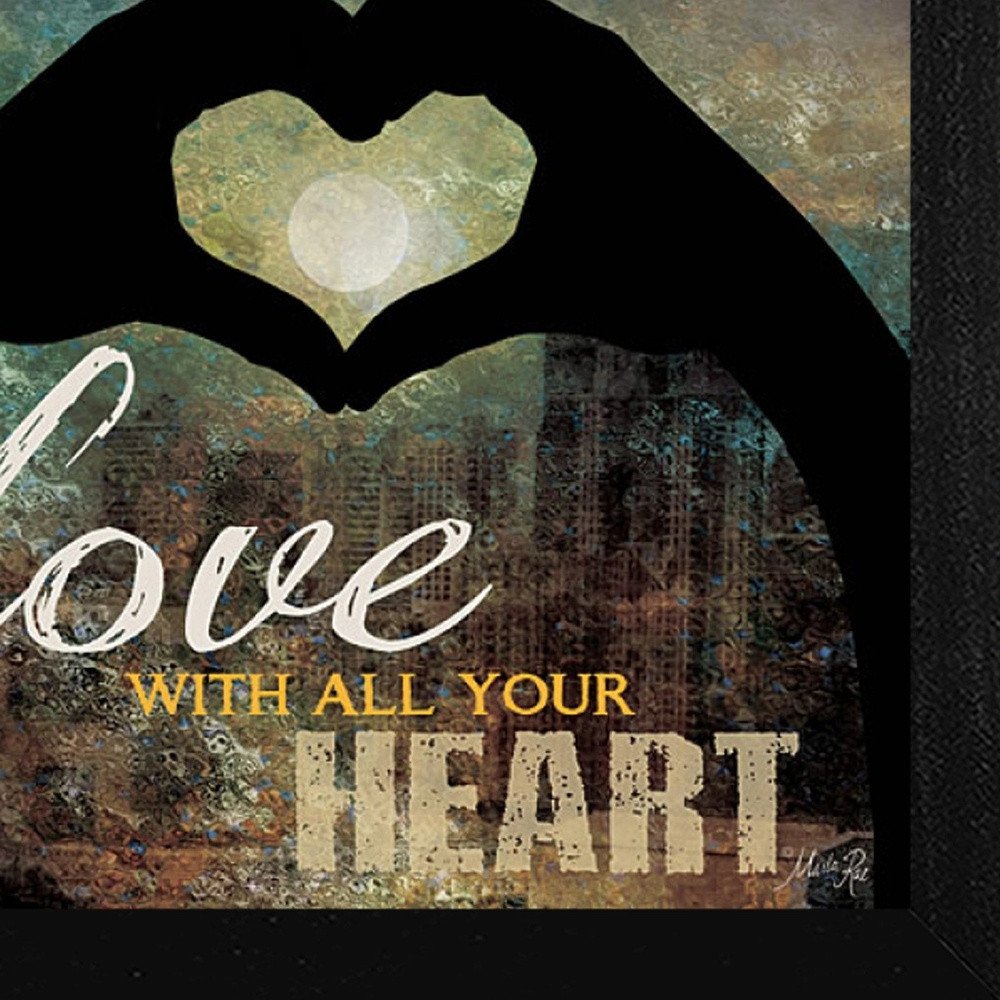 Love with all Your Heart 2 Black Framed Print Wall Art HomeRoots