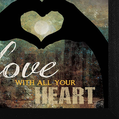 Love with all Your Heart 2 Black Framed Print Wall Art HomeRoots