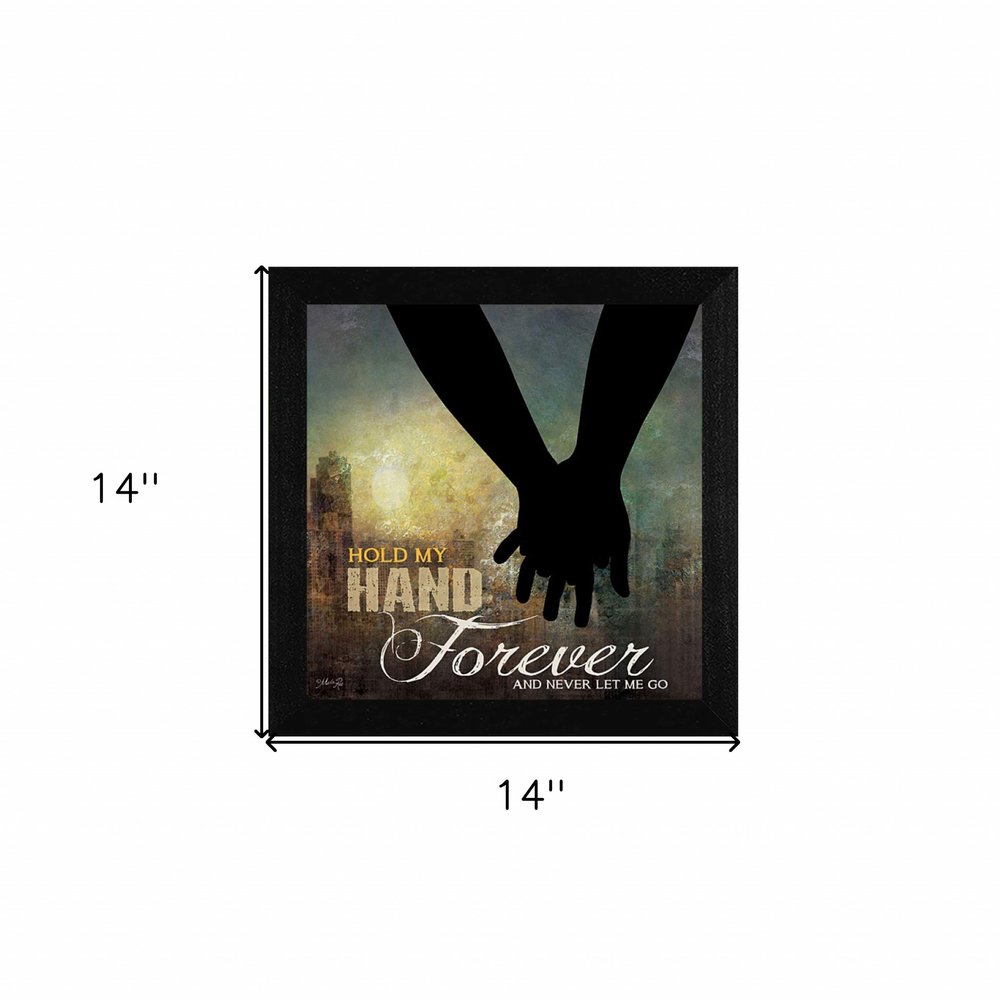 Hold My Hand Forever 2 Black Framed Print Wall Art — view 4