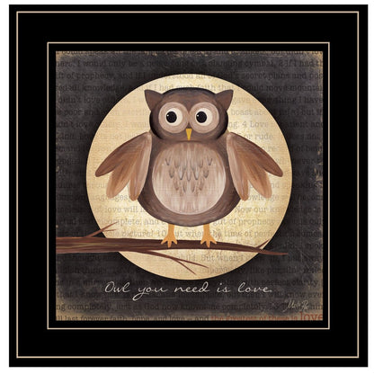 Owl You Need is Love 2 Black Framed Print Wall Art HomeRoots