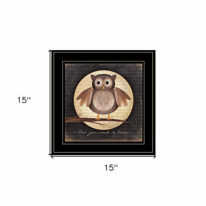 Owl You Need is Love 2 Black Framed Print Wall Art HomeRoots