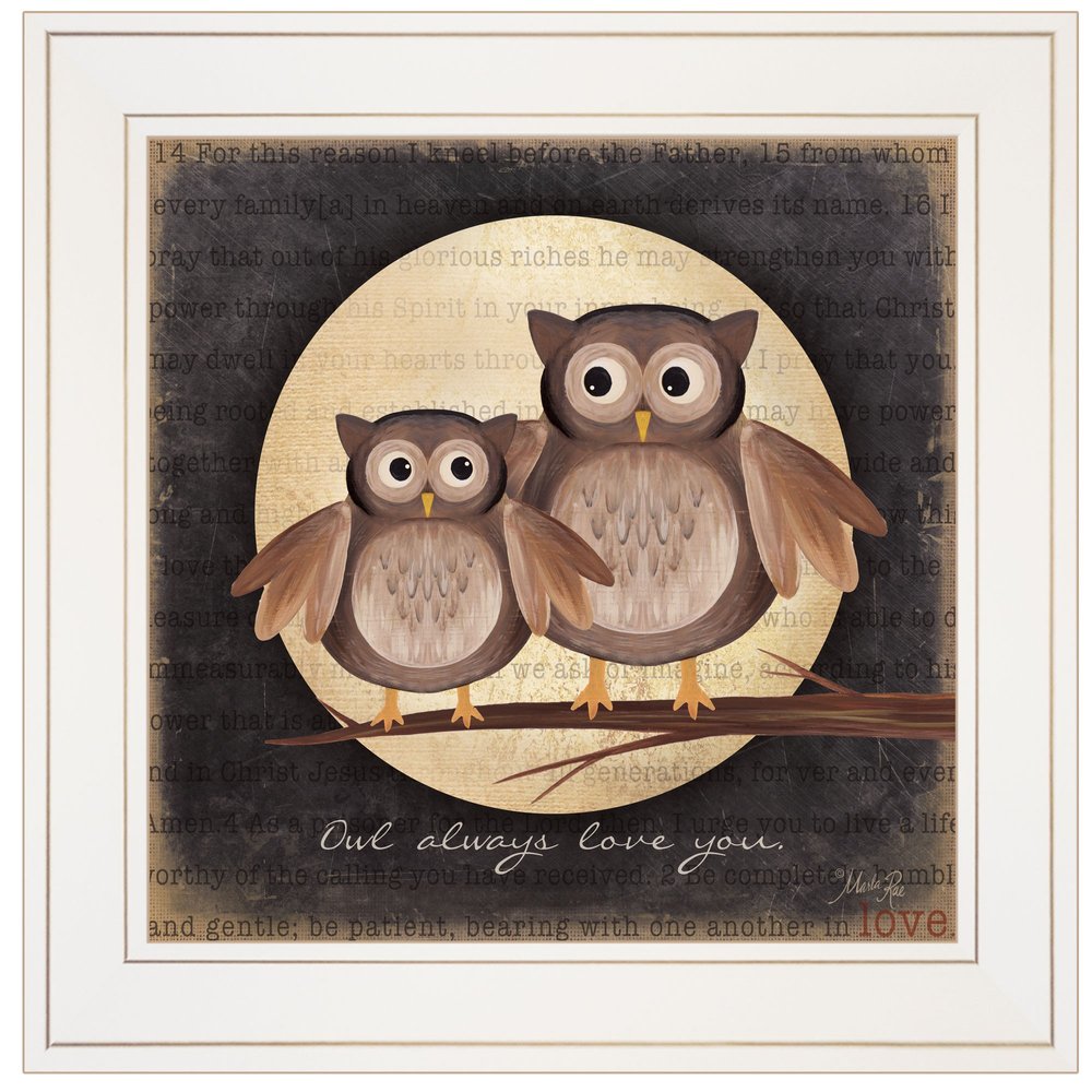 Owl Always Love and Need You 1 White Framed Print Wall Art HomeRoots