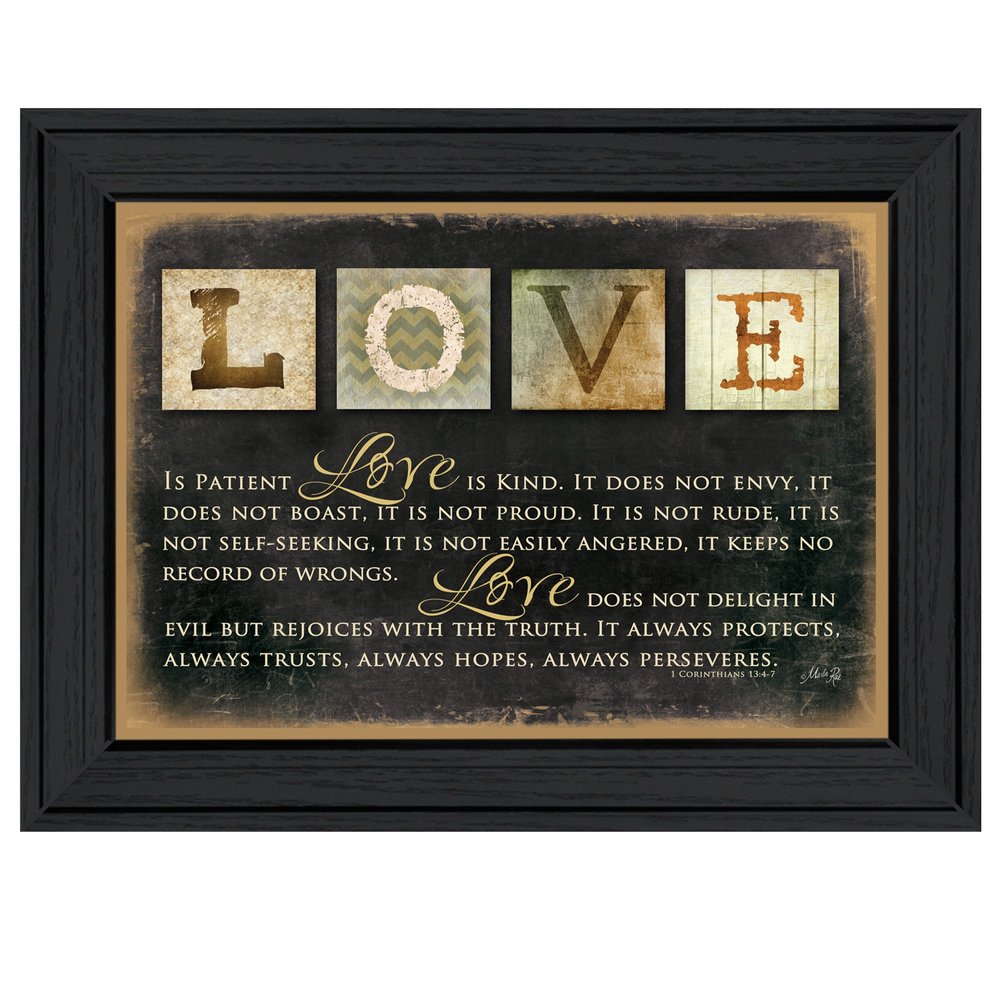Love 4 Black Framed Print Wall Art HomeRoots
