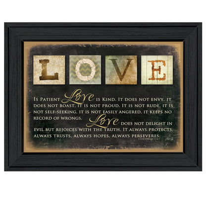 Love 4 Black Framed Print Wall Art HomeRoots