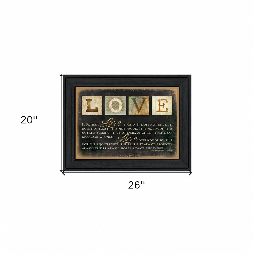 Love 4 Black Framed Print Wall Art HomeRoots