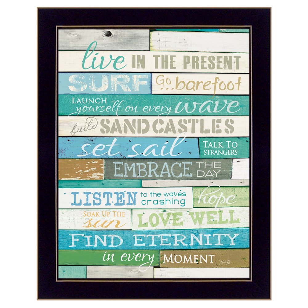 Live in the Present 6 Black Framed Print Wall Art HomeRoots