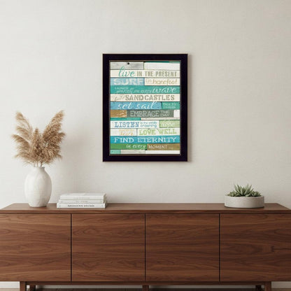 Live in the Present 6 Black Framed Print Wall Art HomeRoots