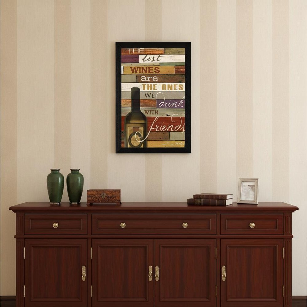The Best Wine 1 Black Framed Print Wall Art HomeRoots