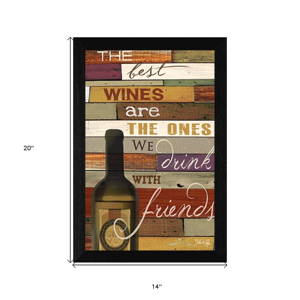 The Best Wine 1 Black Framed Print Wall Art — view 4