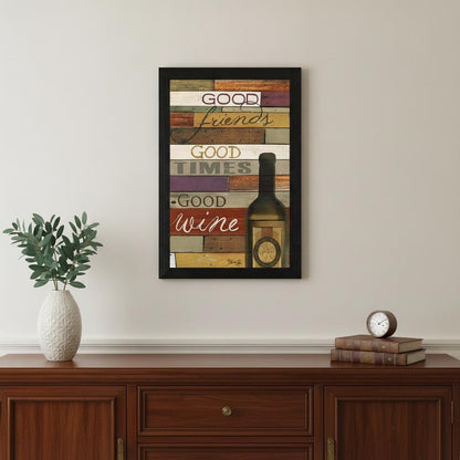 Good Wine 2 Black Framed Print Wall Art HomeRoots