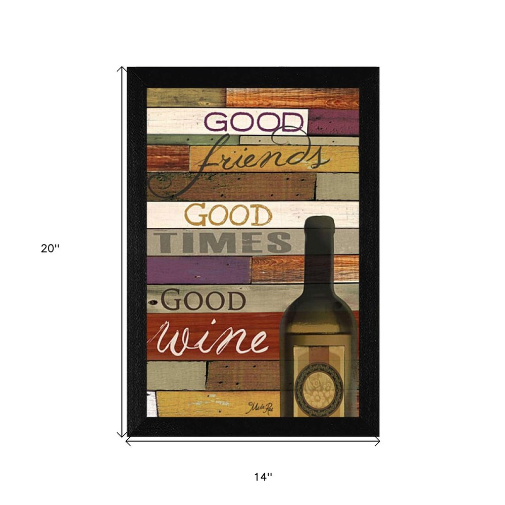 Good Wine 2 Black Framed Print Wall Art — view 4