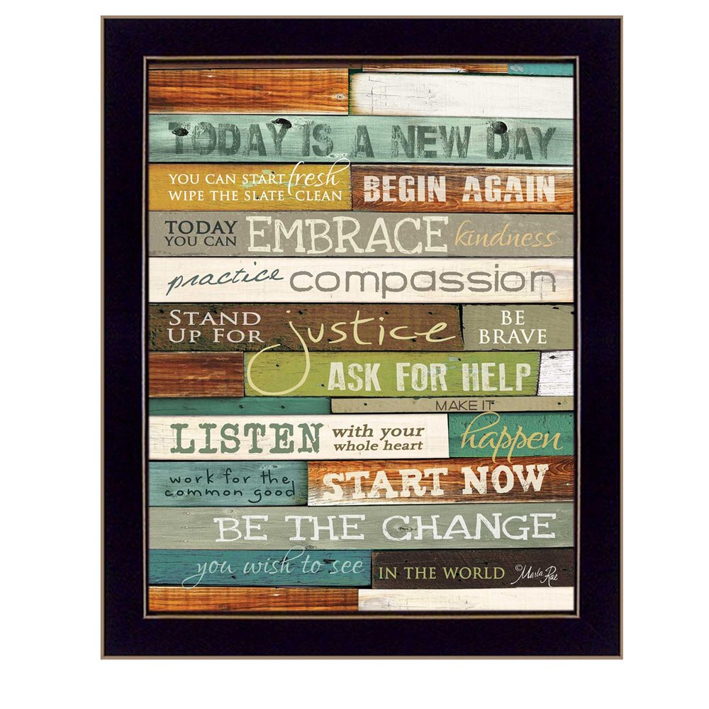 Today is a New Day 2 Black Framed Print Wall Art HomeRoots