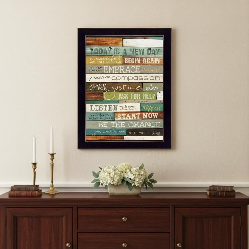 Today is a New Day 2 Black Framed Print Wall Art — view 6