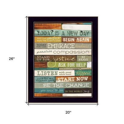 Today is a New Day 2 Black Framed Print Wall Art HomeRoots