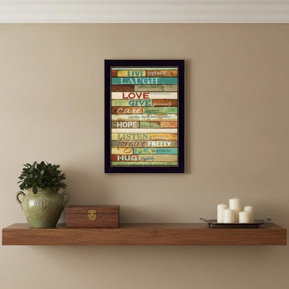 Live Joyfully Black Framed Print Wall Art HomeRoots