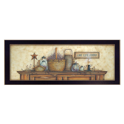 Live Life Simply Black Framed Print Wall Art HomeRoots