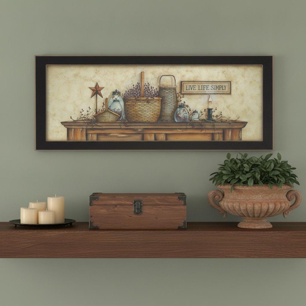 Live Life Simply Black Framed Print Wall Art HomeRoots