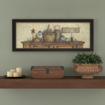 Live Life Simply Black Framed Print Wall Art HomeRoots