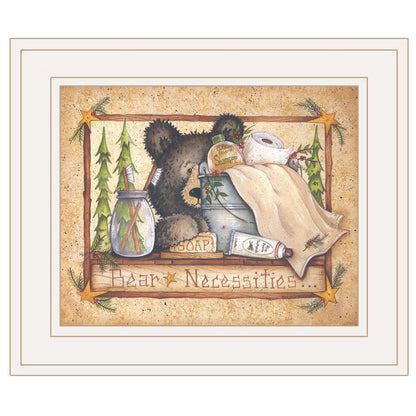 Bear Necessities 1 White Framed Print Bathroom Wall Art HomeRoots