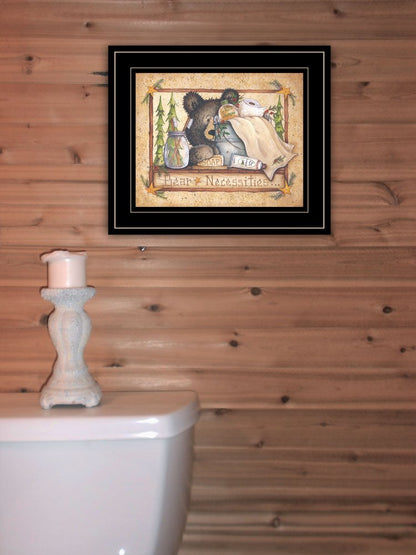 Bear Necessities Getting Ready Black Framed Print Wall Art HomeRoots