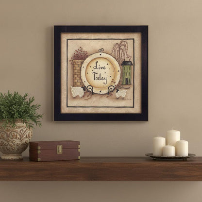 Live Today 1 Black Framed Print Wall Art HomeRoots