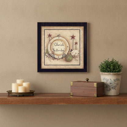 Cherish Yesterday 1 Black Framed Print Wall Art HomeRoots