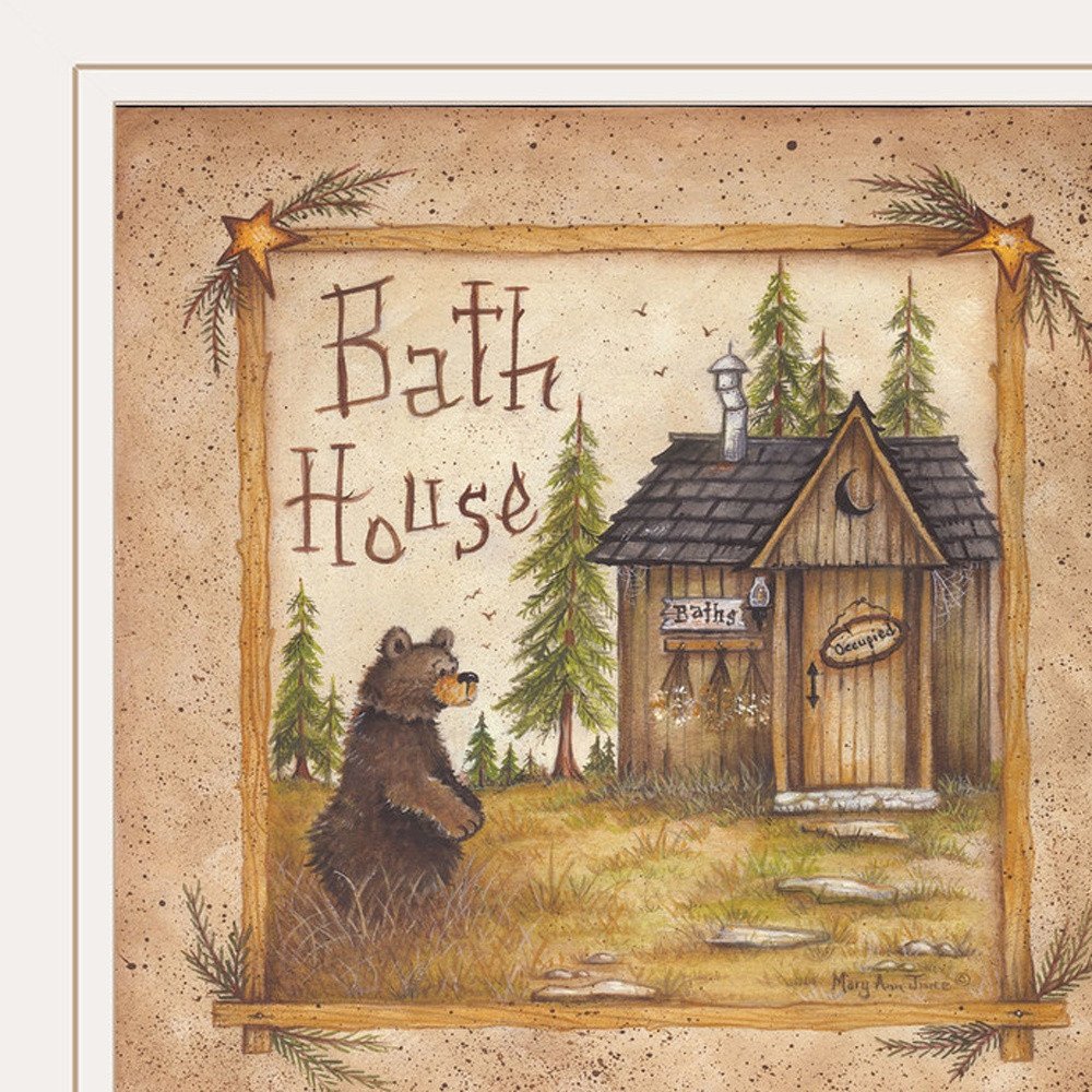 Bath House 3 White Framed Print Bathroom Wall Art HomeRoots