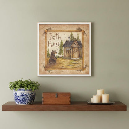 Bath House 3 White Framed Print Bathroom Wall Art HomeRoots