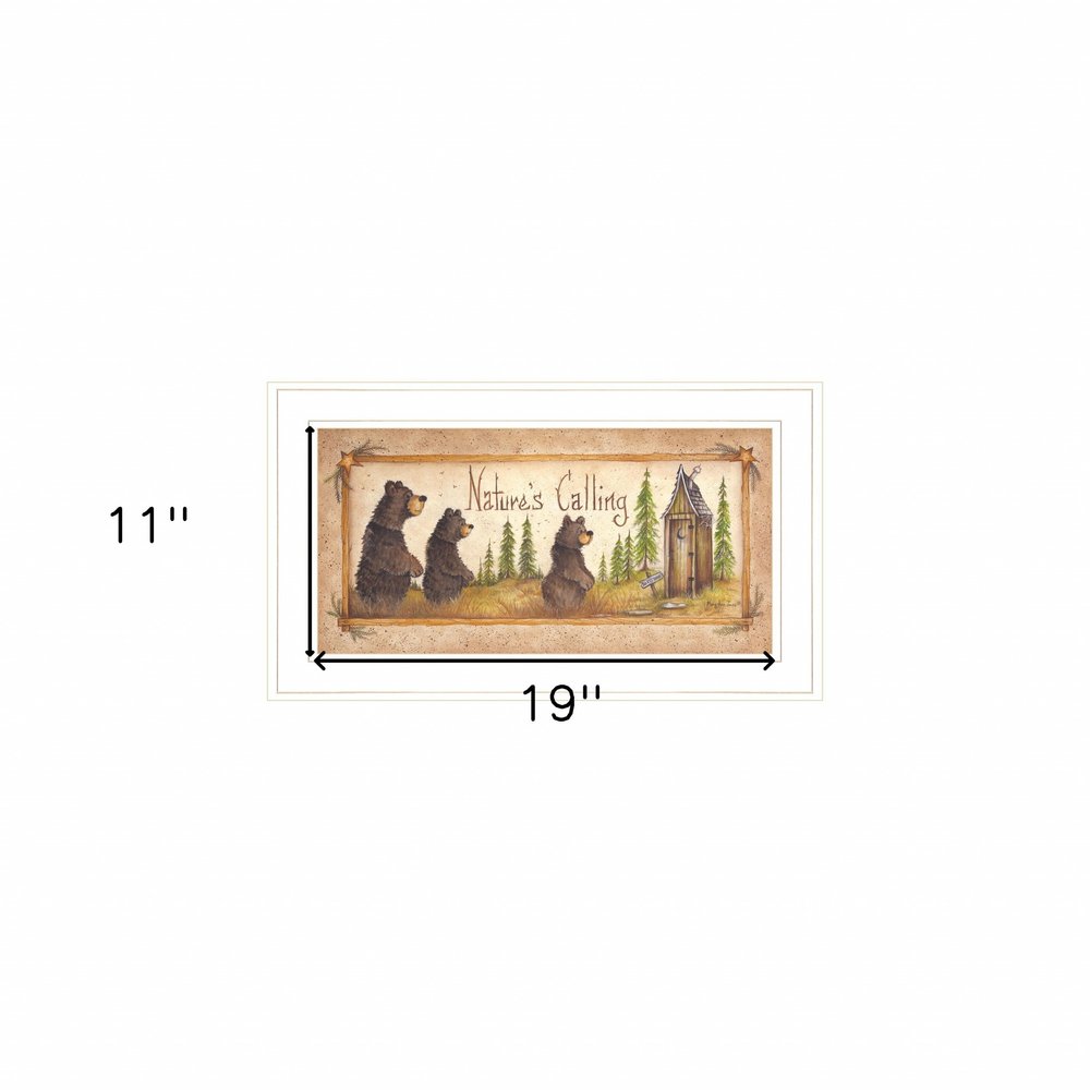 Natures Calling 2 White Framed Print Bathroom Wall Art HomeRoots