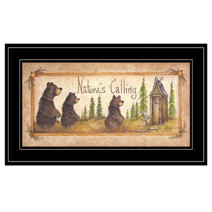Natures Calling 3 Black Framed Print Bathroom Wall Art HomeRoots