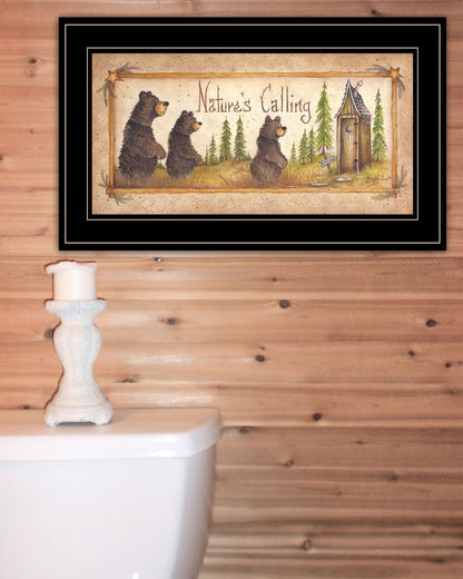 Natures Calling 3 Black Framed Print Bathroom Wall Art HomeRoots
