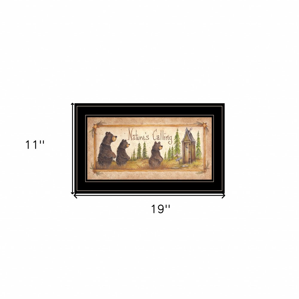 Natures Calling 3 Black Framed Print Bathroom Wall Art HomeRoots